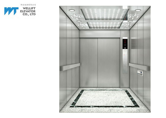 ডোর উচ্চতা 2100 এমএম 304 হেয়ারলাইন স্টেইনলেস স্টিল শেষ কেবিন সঙ্গে হাসপাতাল বিছানা লিফ্ট