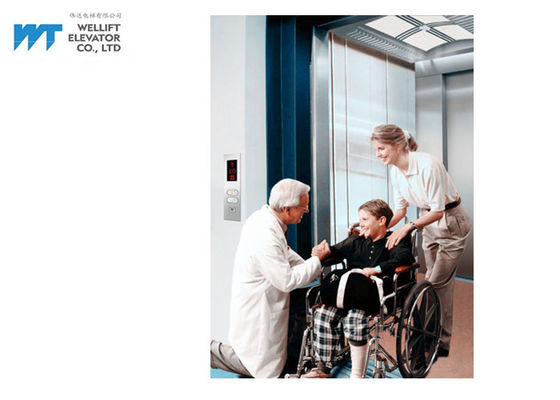 ফ্রন্ট / রিয়ার দরজা হাসপাতাল বিছানা লিফট সুবিধাজনক ক্ষুদ্র মেশিন কক্ষ প্রকার